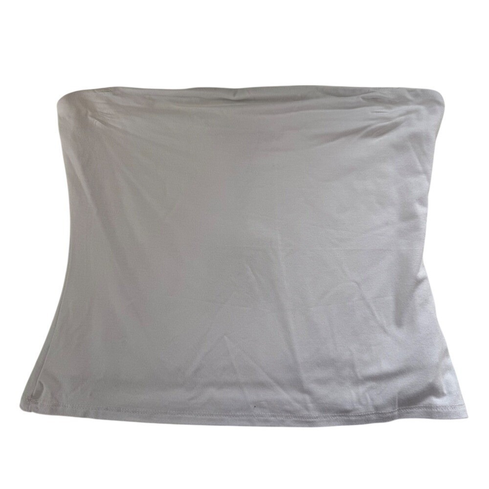 See You Monday White Tube Top Strapless Basic Crop ST8412 XL‎ NWT